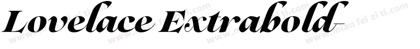 Lovelace Extrabold字体转换